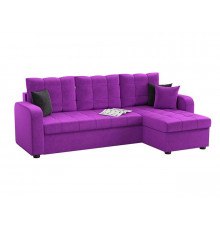 Угловой диван Ливерпуль (GL) микровельвет фиолетовый