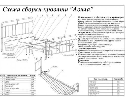 Кровать двуспальная Авила