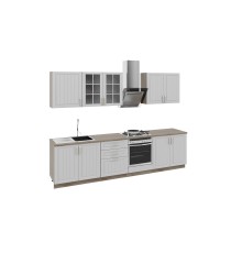 Кухонный гарнитур длиной - 300 см (со шкафом НБ) Белый