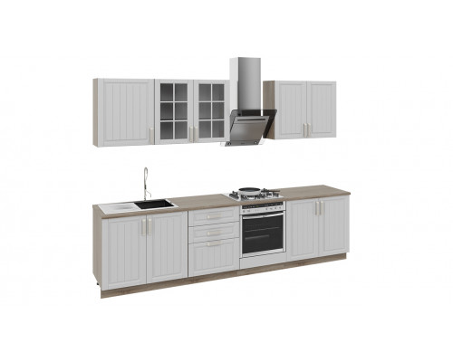 Кухонный гарнитур длиной - 300 см (со шкафом НБ) Белый