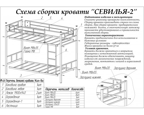 Кровать Севилья-2 Я