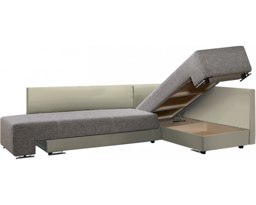 Угловой диван Премьер с ящиком 2850х2100 с блоком НП